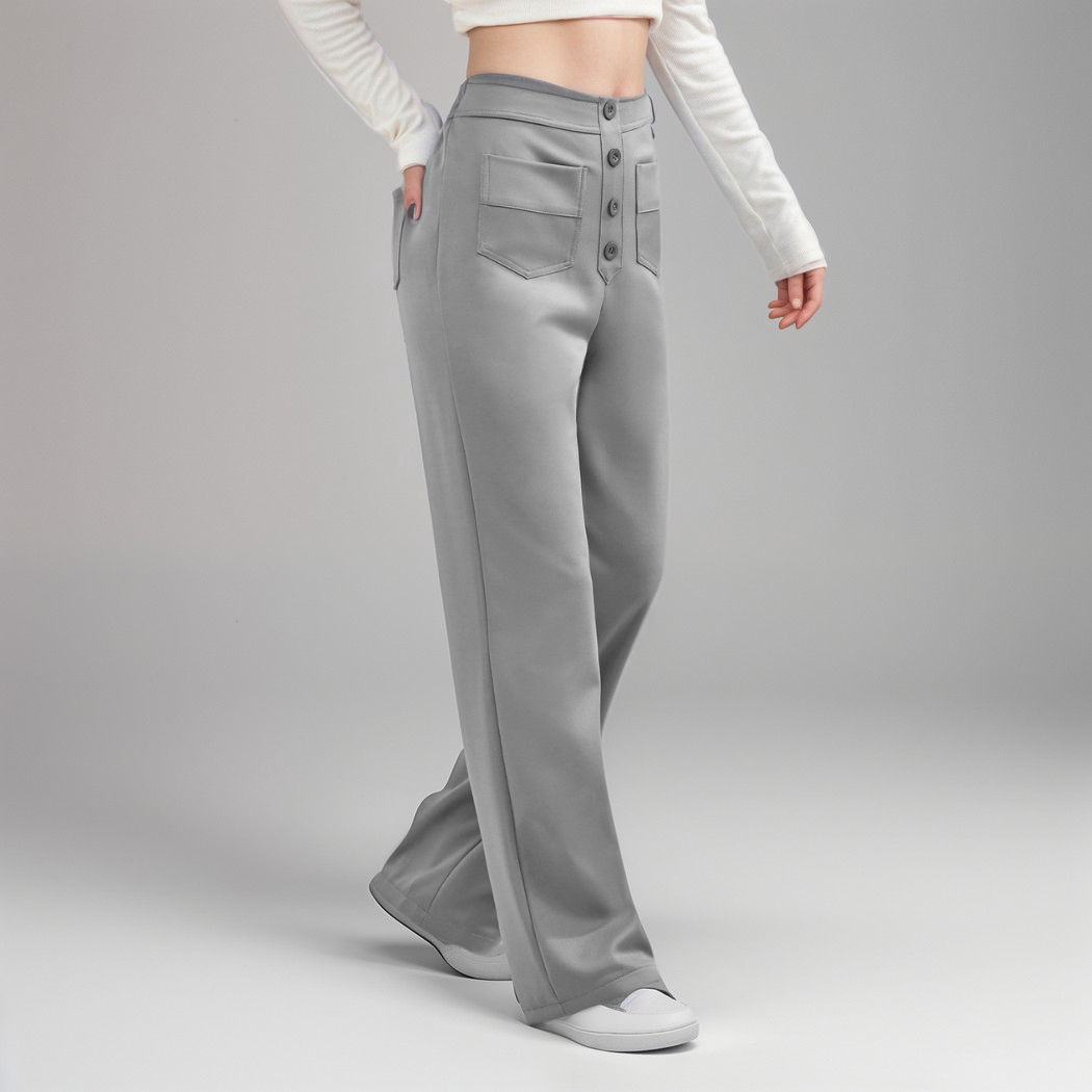 Elisha | Elastische broek met hoge taille | 1+1 GRATIS