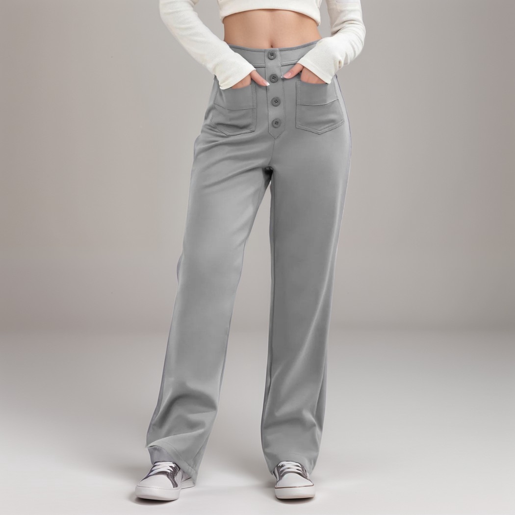 Elisha | Elastische broek met hoge taille | 1+1 GRATIS