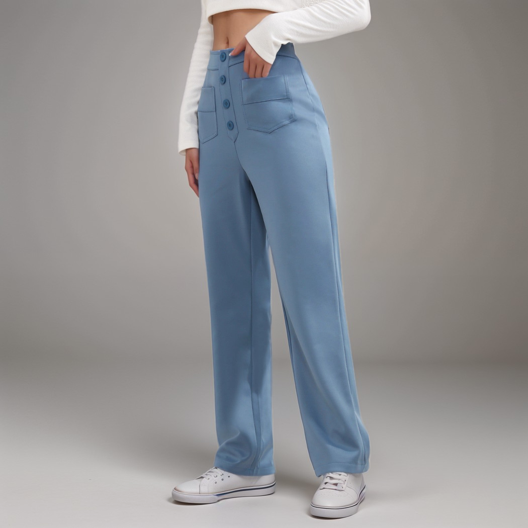 Elisha | Elastische broek met hoge taille | 1+1 GRATIS