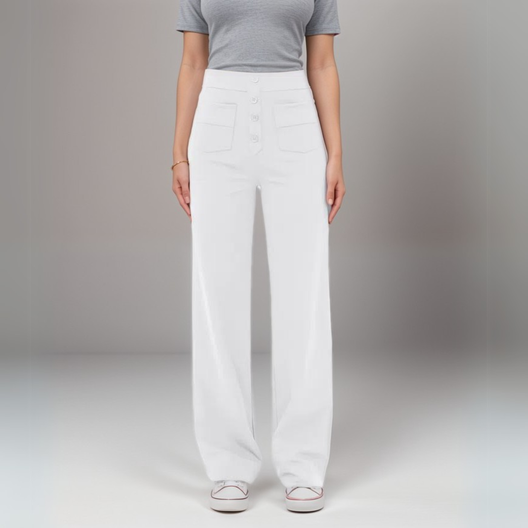 Elisha | Elastische broek met hoge taille | 1+1 GRATIS