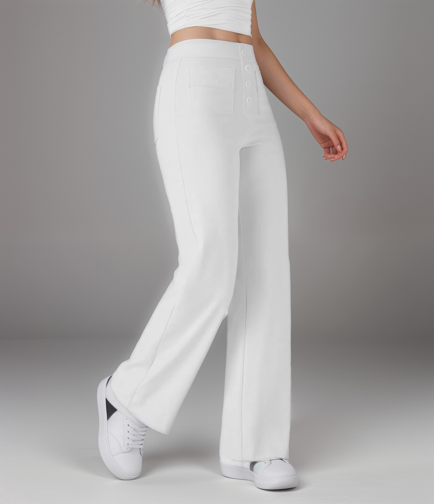 Elisha | Elastische broek met hoge taille | 1+1 GRATIS