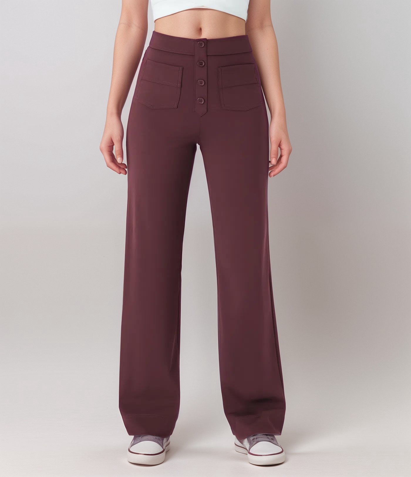 Elisha | Elastische broek met hoge taille | 1+1 GRATIS