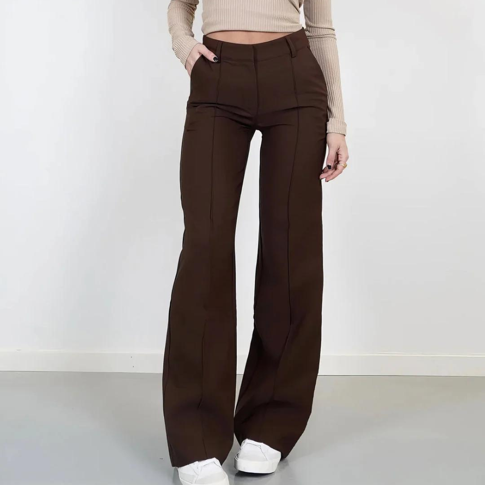 Elana | Trendy damesbroek met wijde pijpen