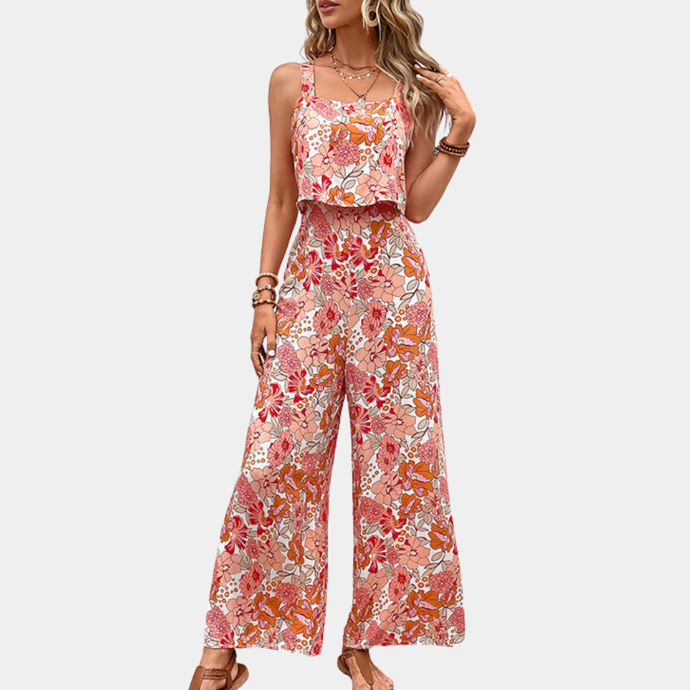 Desi | Dames Tijdloze Bloemen Jumpsuit