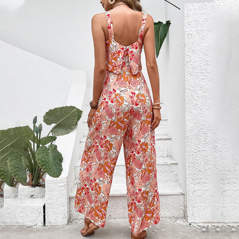 Desi | Dames Tijdloze Bloemen Jumpsuit
