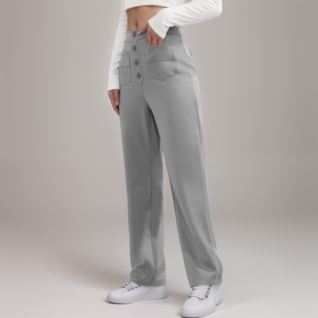 Elisha | Elastische broek met hoge taille | 1+1 GRATIS