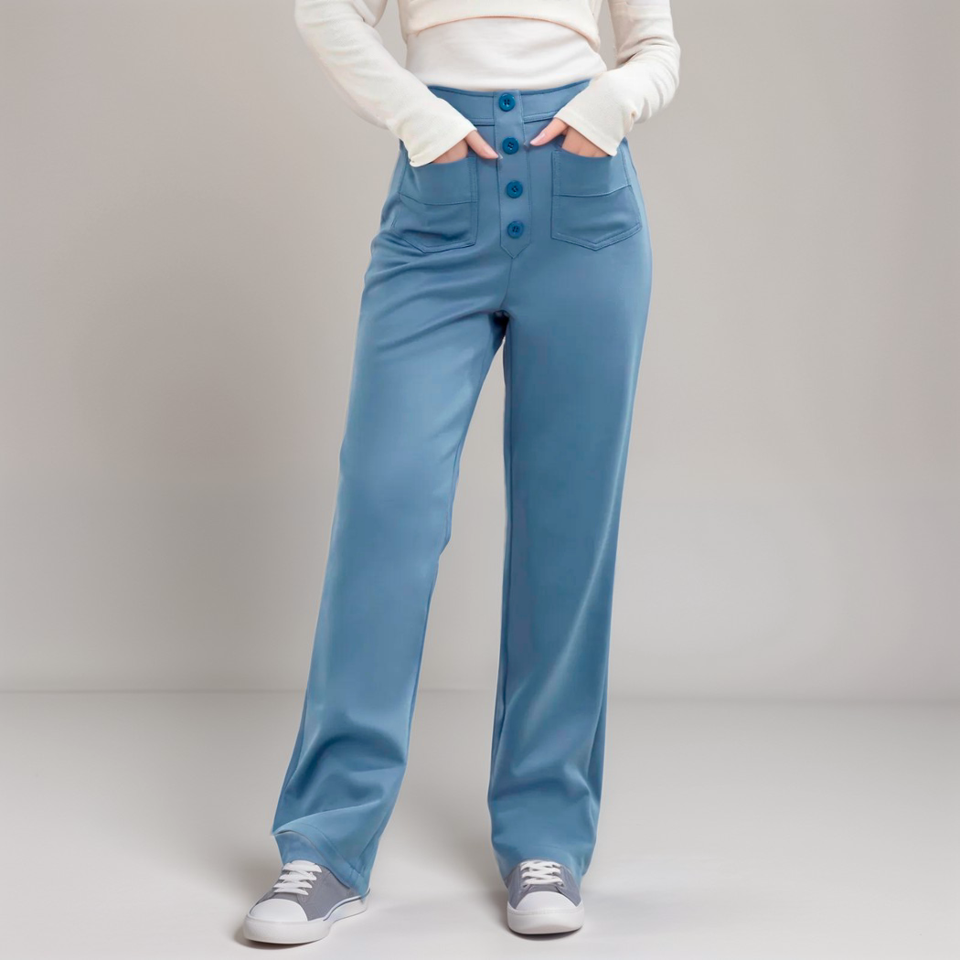 Elisha | Elastische broek met hoge taille | 1+1 GRATIS