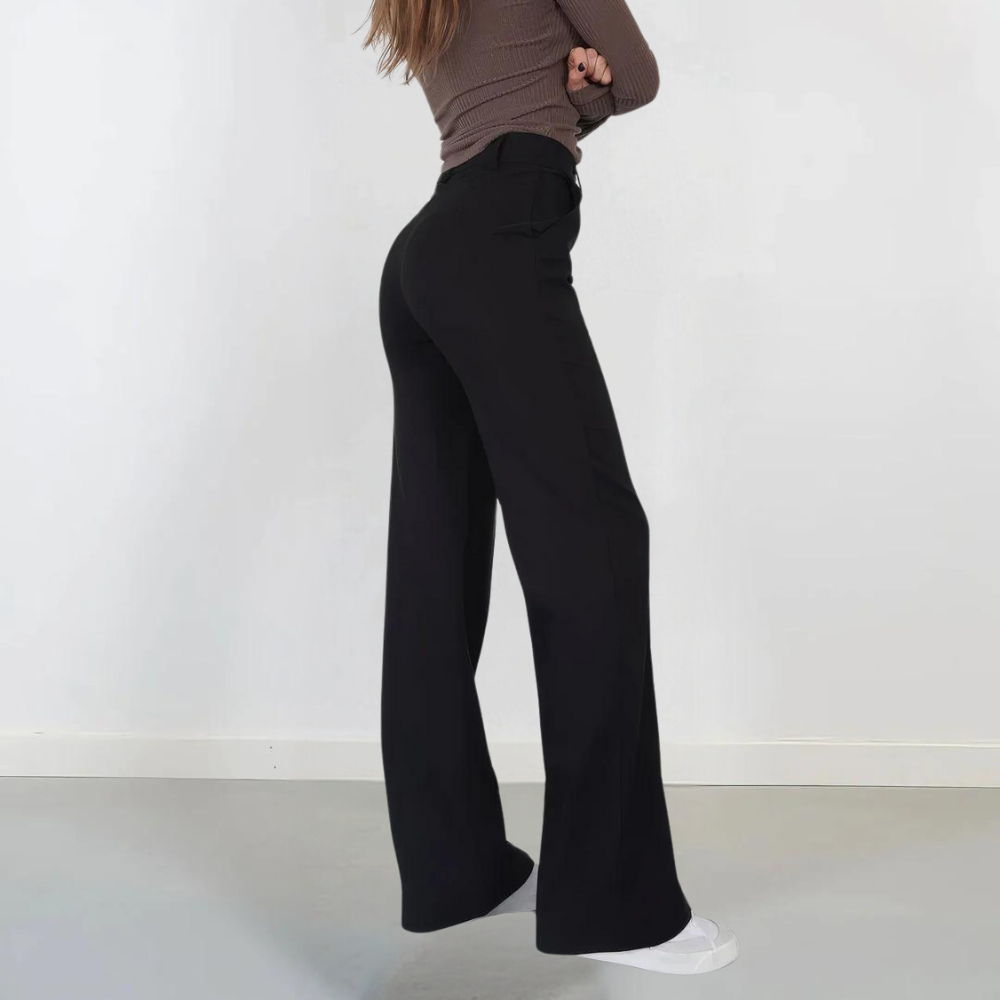 Elana | Trendy damesbroek met wijde pijpen