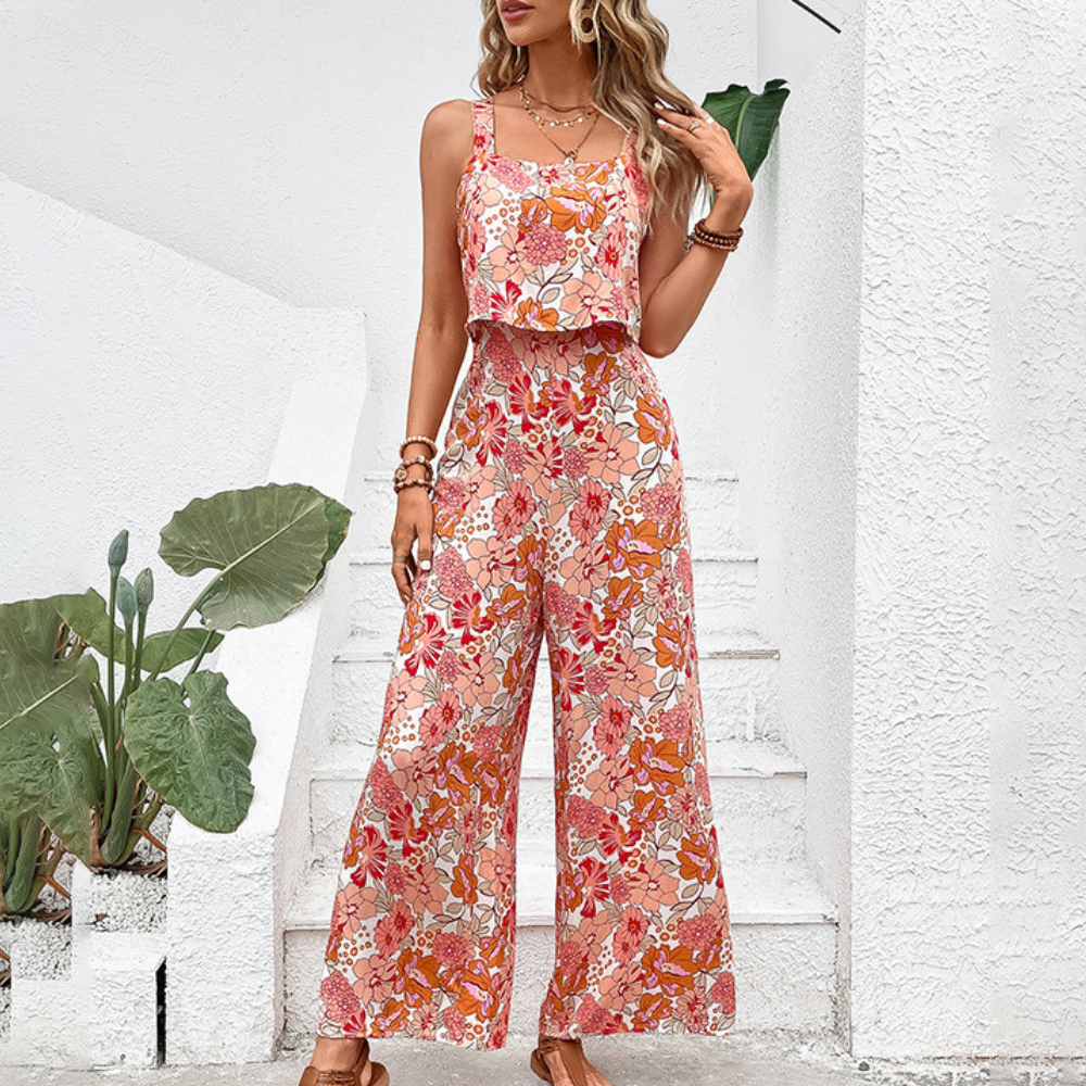 Desi | Dames Tijdloze Bloemen Jumpsuit