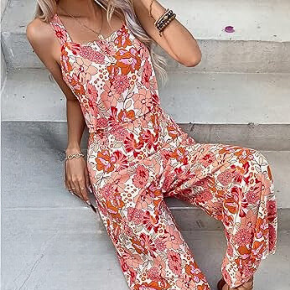 Desi | Dames Tijdloze Bloemen Jumpsuit